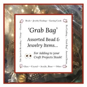 1.5 lbs Plus! Colorful Beads, Jewelry & Craft Items, ‘New’ & Pre-Owned Findings!